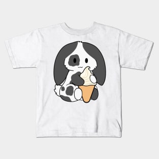 Spotted Black Bunny Ice Cream Kids T-Shirt